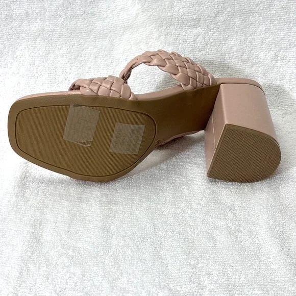W593 Journee Pink Melissa Block Heel Dress Sandals - Size 10 M - Picture 4 of 5